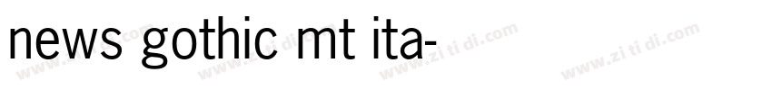 news gothic mt ita字体转换